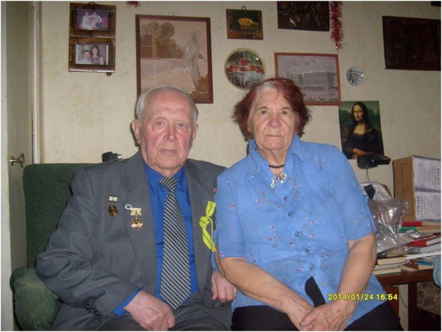В.Н.Харьков с женой, январь 2014 г.